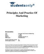 Principles And Practice Of Marketing Samenvatting 