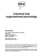 Industrial and organizational psychology Samenvatting 