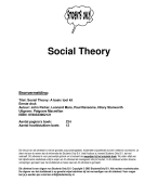 Social Theory Samenvatting 