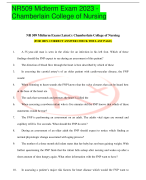 NR509 Midterm Exam 2023 - Chamberlain College of Nursing