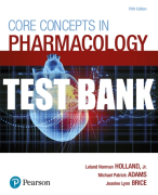 Test Bank For Core Concepts in Pharmacology 5th Edition All Chapters
