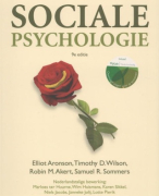 Sociale psychologie - Elliot Aronson - Hoofdstuk 1 t/m 7 (H2 alleen hindsight bias)