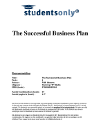 The Successful Business Plan Samenvatting 