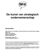 De kunst van strategisch ondernemerschap Samenvatting