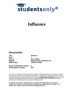 Influence Samenvatting 