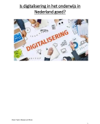 Is digitalisering in het onderwijs in Nederland goed?