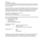 Samenvatting financiering jaar 2