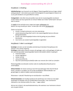 Praktijkboek Sociologie Harry Hendrix H1 t/m 8