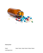 Verslag Medicijnleer blok 1 Capabel begeleider specifieke doelgroepen / maatschappelijke zorg
