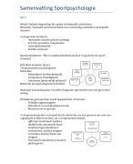 Samenvatting sportpsychologie