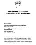 Inleiding Belastingheffing Ondernemingen Samenvatting