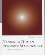 Handboek human resource management Samenvatting