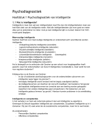 Samenvatting psychodiagnostiek 2 