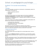 Samenvatting school- en pedagogische psychologie
