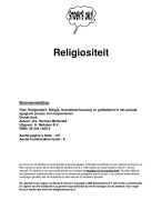 Religiositeit Samenvatting 