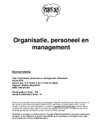Organisatie, personeel en management Samenvatting 
