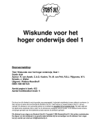 Wiskunde voor het hoger onderwijs 1 Samenvatting 