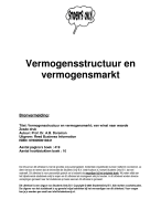 Vermogensstructuur en vermogensmarkt Samenvatting