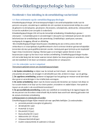 Samenvatting ontwikkelingspsychologie Basis
