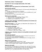 geschiedenis aantekeningen historische context 1; republiek der Nederlanden