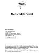 Meesterlijk recht Samenvatting 