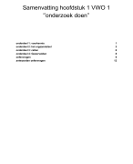 Biologie VWO 1 Hoofdstuk 1: onderzoek doen incl. oefenvragen