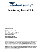 Marketing Kernstof A Samenvatting 