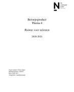 Beroepsproduct Thema 4 PABO 1