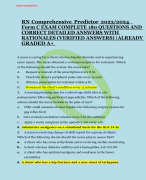 RN Comprehensive Predictor 2023/2024  Form C EXAM COMPLETE 180 QUESTIONS AND  CORRECT DETAILED ANSWE