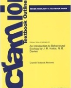 An Introduction to Behavioural Ecology Samenvatting 