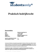 Praktisch bedrijfsrecht Samenvatting 