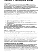 Samenvatting Thema 1 Inleiding in de biologie - Biologie voor jou 4 VWO