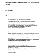 Samenvatting De Ontwikkeling Van Het Kind, Verhulst, Hoofdstuk 1, 2, 8, 9 