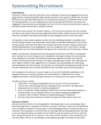 Samenvatting Recruitment