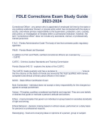 FDLE Corrections Exam Study Guide 2023-2024