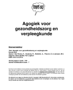 Agogiek voor gezondheidszorg en verpleegkunde Samenvatting 