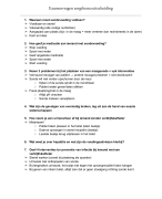 VZOM - uitscheiding EXAMENVRAGEN