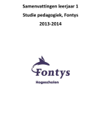 Leerjaar 1 pedagogiek fontys