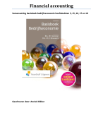 Samenvatting financial accounting uit boek basisboek bedrijfseconomie