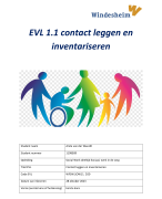 1.1 Contact leggen en inventariseren