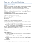 Inferential statistics chapters 1 till 10 