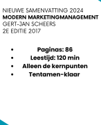 Tentamen samenvatting Modern Marketingmanagement - Nieuw 2024