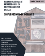 Moduleopdracht NCOI Professioneel en Oplossingsgericht werken 2023 -Stelling verdedigen: Sociale Media maken ongelukkig - Geslaagd cijfer 8