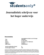 Journalistiek schrijven voor het hoger onderwijs Samenvatting