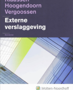 Externe verslaggeving Samenvatting