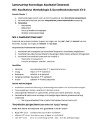 Samenvatting Hoorcolleges Kwalitatief Onderzoek Gezondheidswetenschappen VU jaar 2