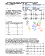 Summary International Trade and Development Economics