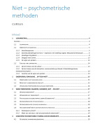 samenvatting niet  psychometrische methoden