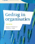 Gedrag , Management en organisatie vanuit het boek gedrag in organisaties 