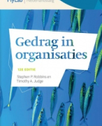 Samenvatting Gedrag in Organisaties H1 en 3 tot en met 12